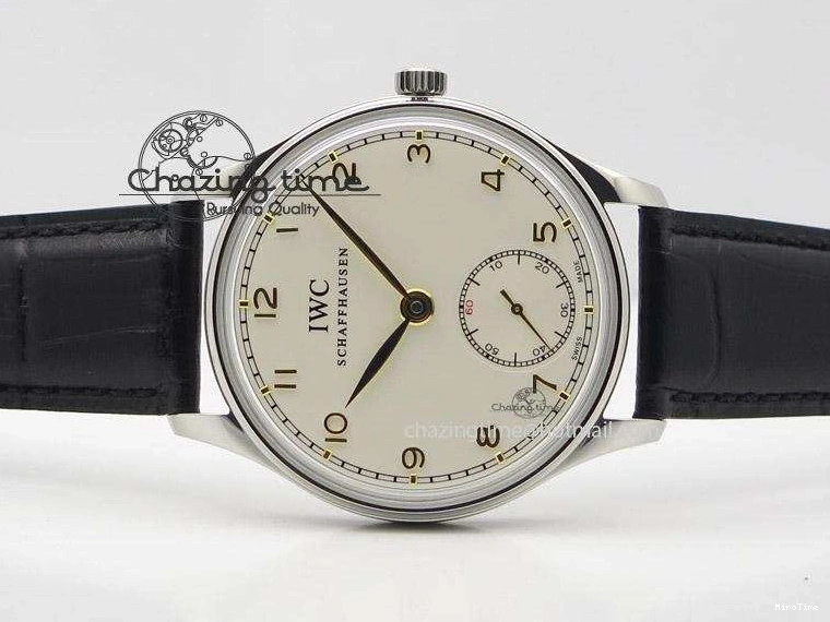 MIROTIME 0417 Sustainable Portuguese IW545408 White Dial ZF 1:1 Best Edition On Dark Blue Leather Strap 7335